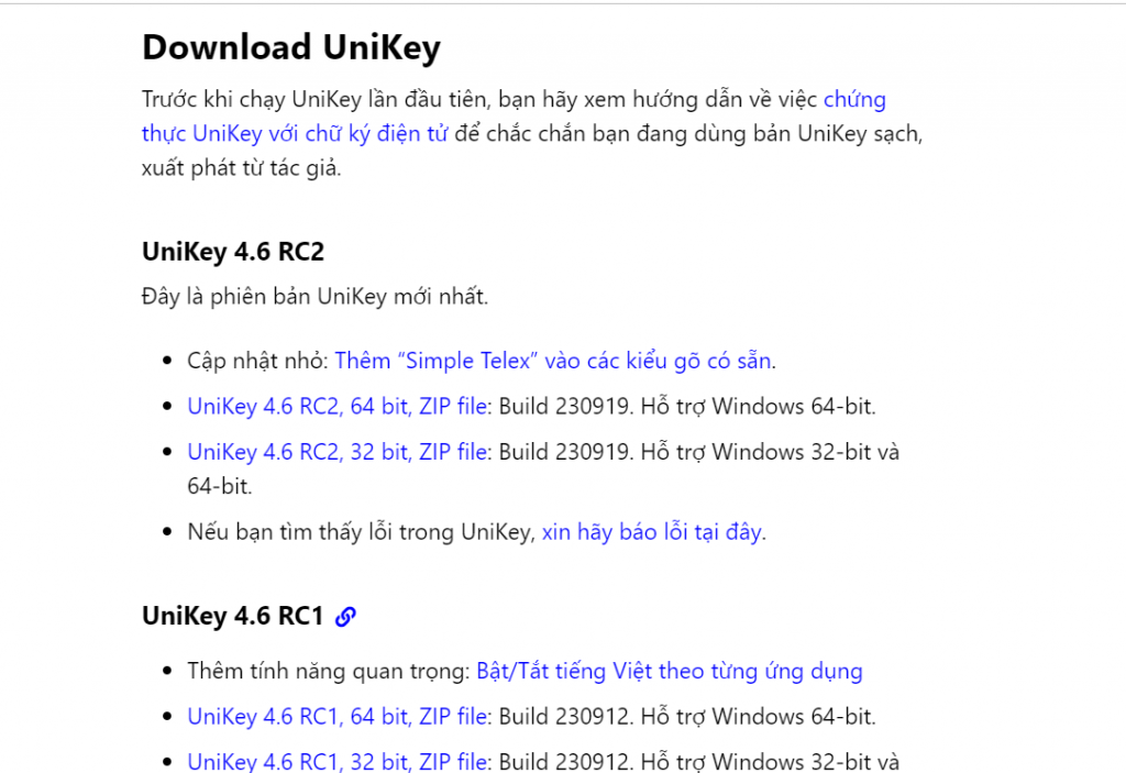 Ảnh chụp màn hình Download Unikey